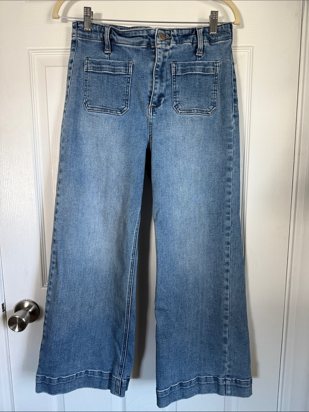 Light Blue Wide-Leg High-Rise Women's Jeans